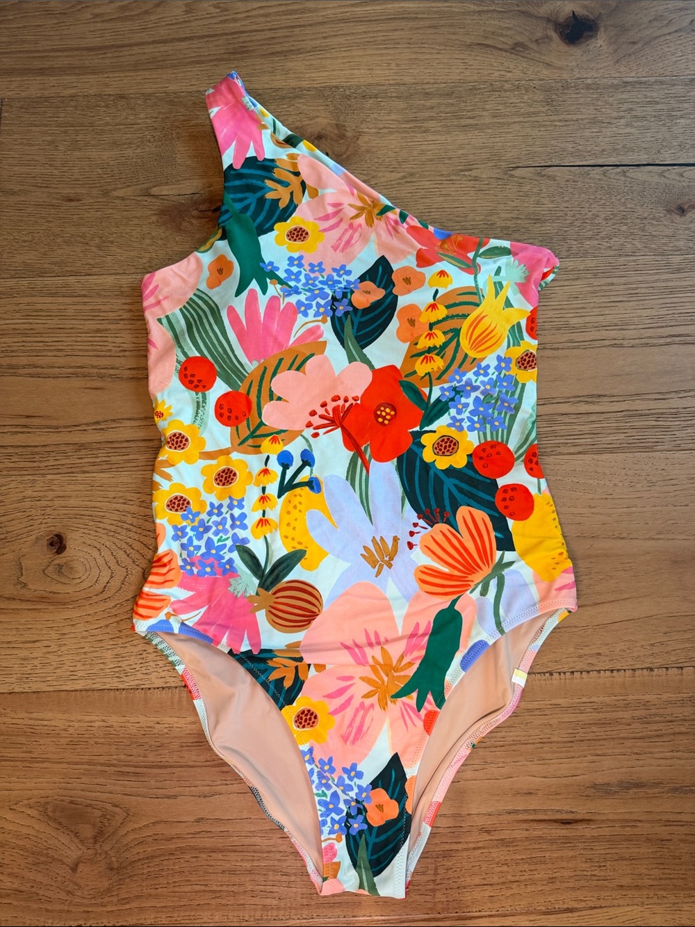 summersalt One-Shoulder Floral Print Swimsuit in Multicolor